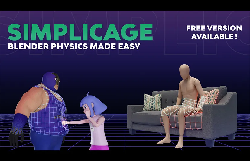 Blender物理碰撞面生成工具插件 – Simplicage PRO v1.2.0