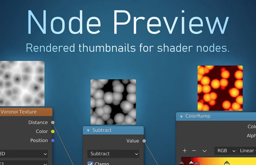 blender节点缩略图预览插件 – Node Preview v1.21