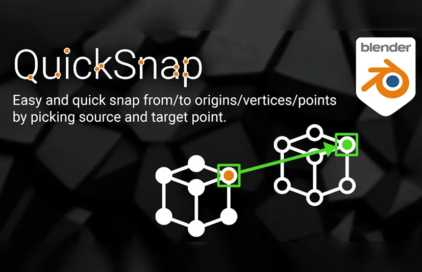 Blender顶点吸附对齐工具 – Quicksnap v1.4.7