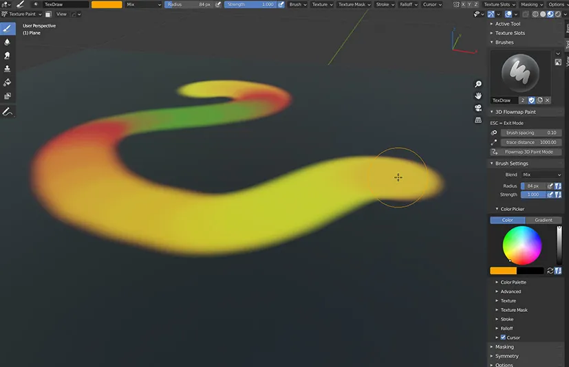 Blender顶点绘制插件 Flow Map Painter v1.4