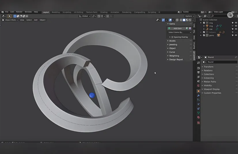 Blender珠宝钻戒生成器插件 –  JewelCraft v2.17.4
