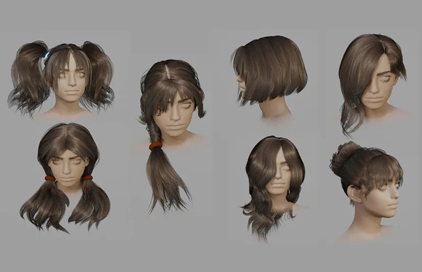 Blender头发制作生成插件 – Hair Tool v4.0.1 + Library