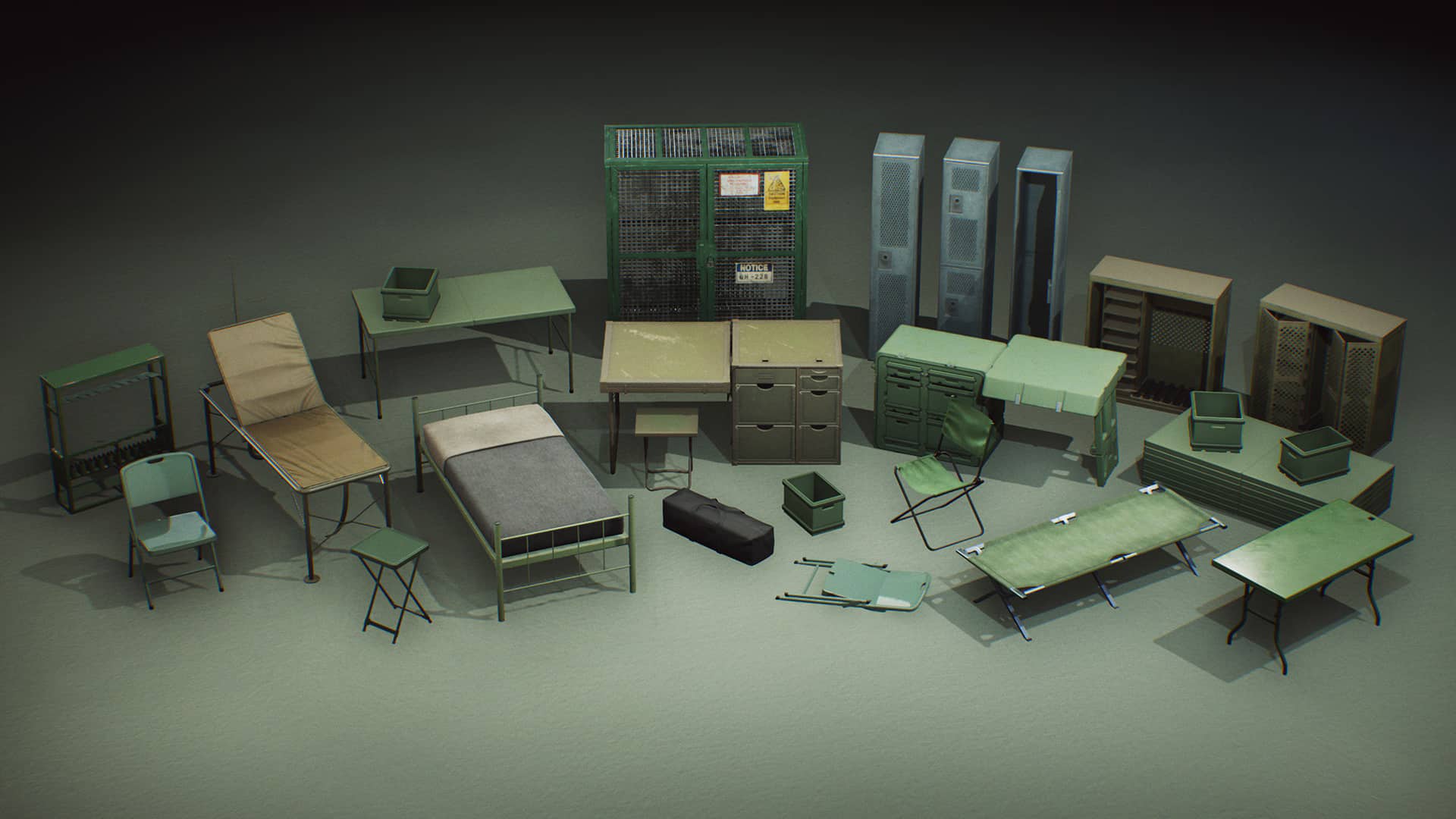 军事室内家具-Military Supplies – VOL.4 – Furniture