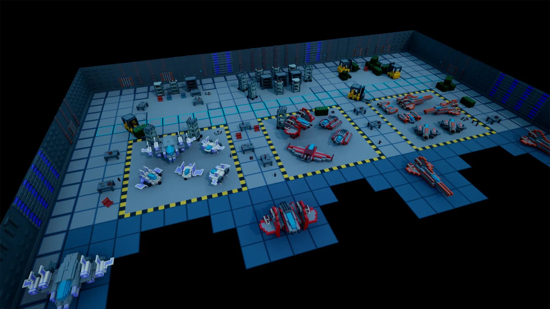 太空飞船、道具和模块化环境瓷砖 – Spaceships, props and modular environment tiles (sci-fi, low poly, voxel)