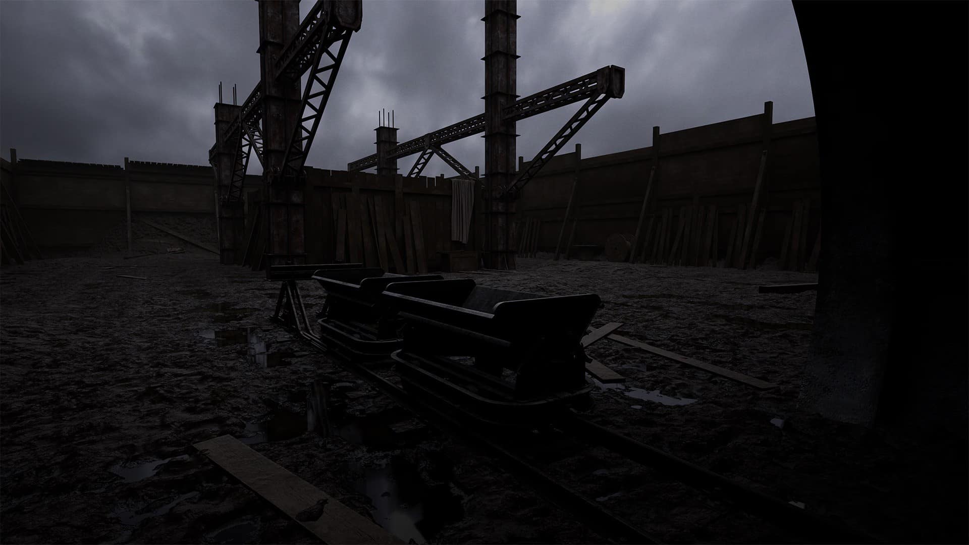 废弃采矿基地-Mining Complex with Tunnels