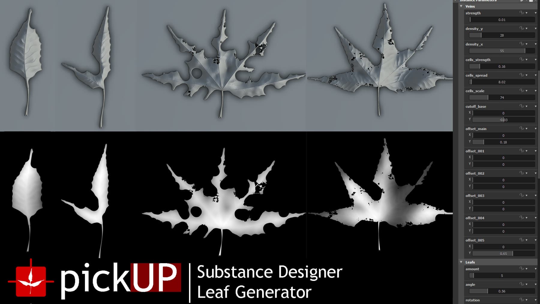 SD叶子生成器-Substance Designer Leaf Generator