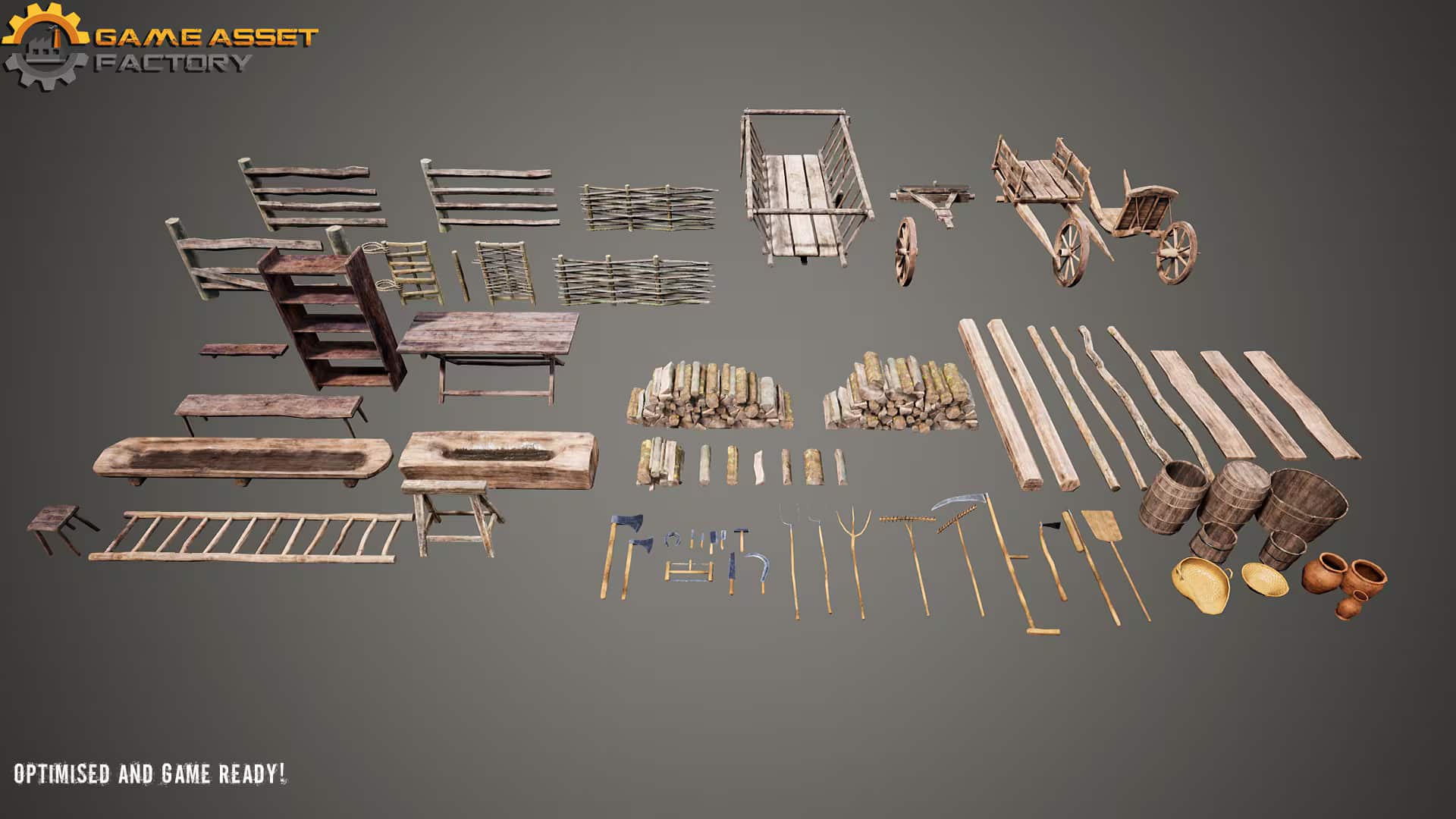 中世纪农场道具 – Medieval Props Vol 3 Farm