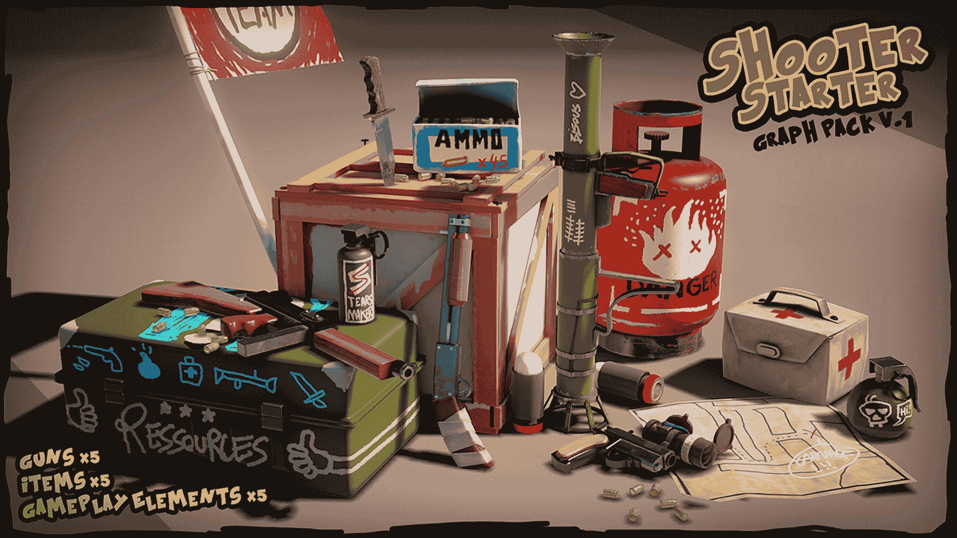 射击游戏入门包 – Shooter Starter Graph Pack v1