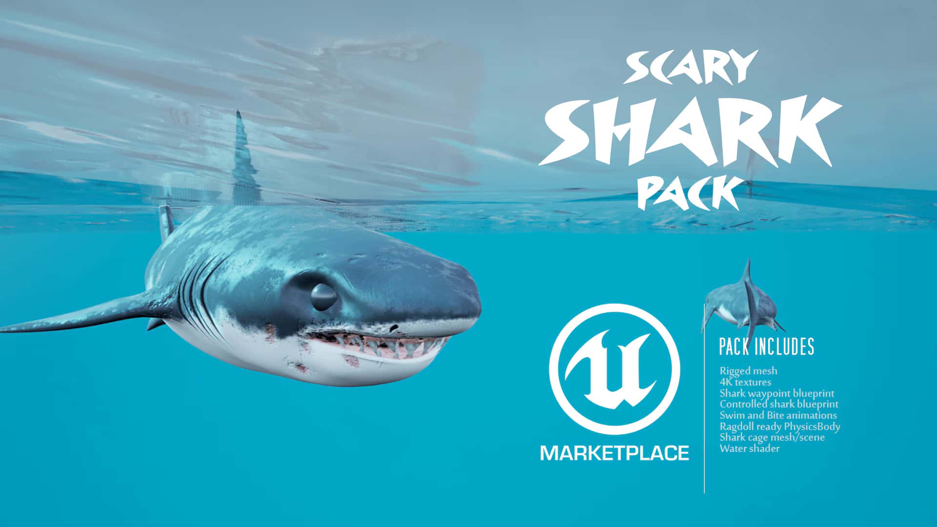 可怕鲨鱼资产包 – Scary Shark Assets