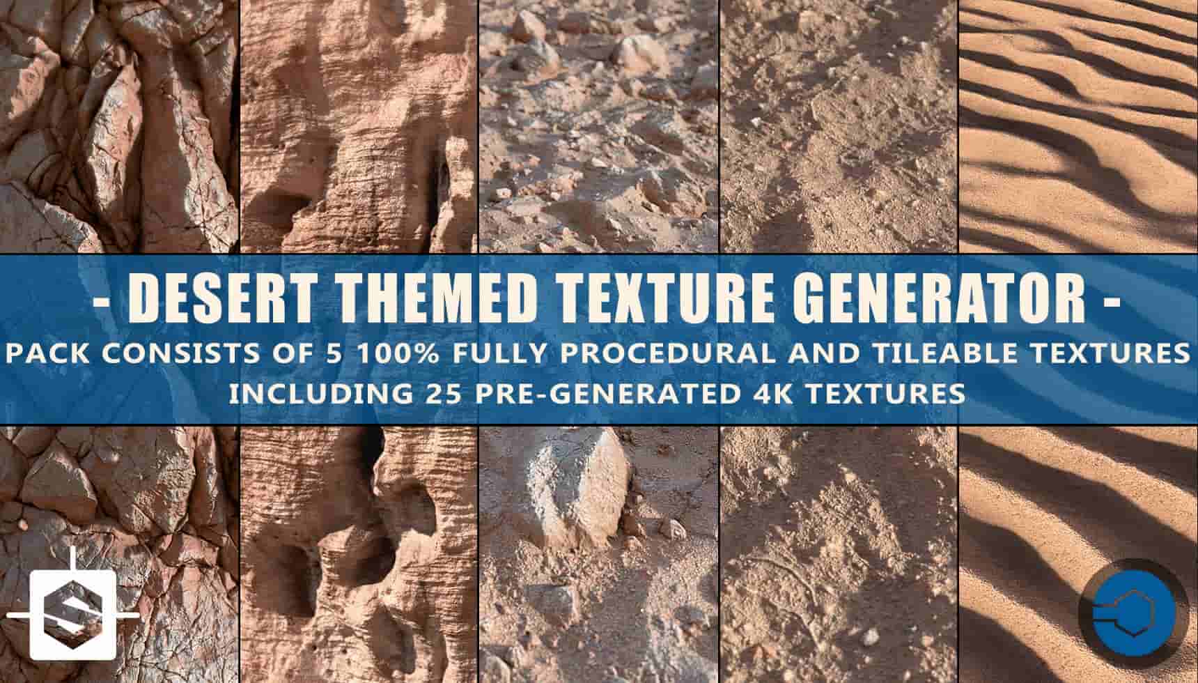 沙漠主题4K纹理包-Desert Themed Texture Pack + 4k textures
