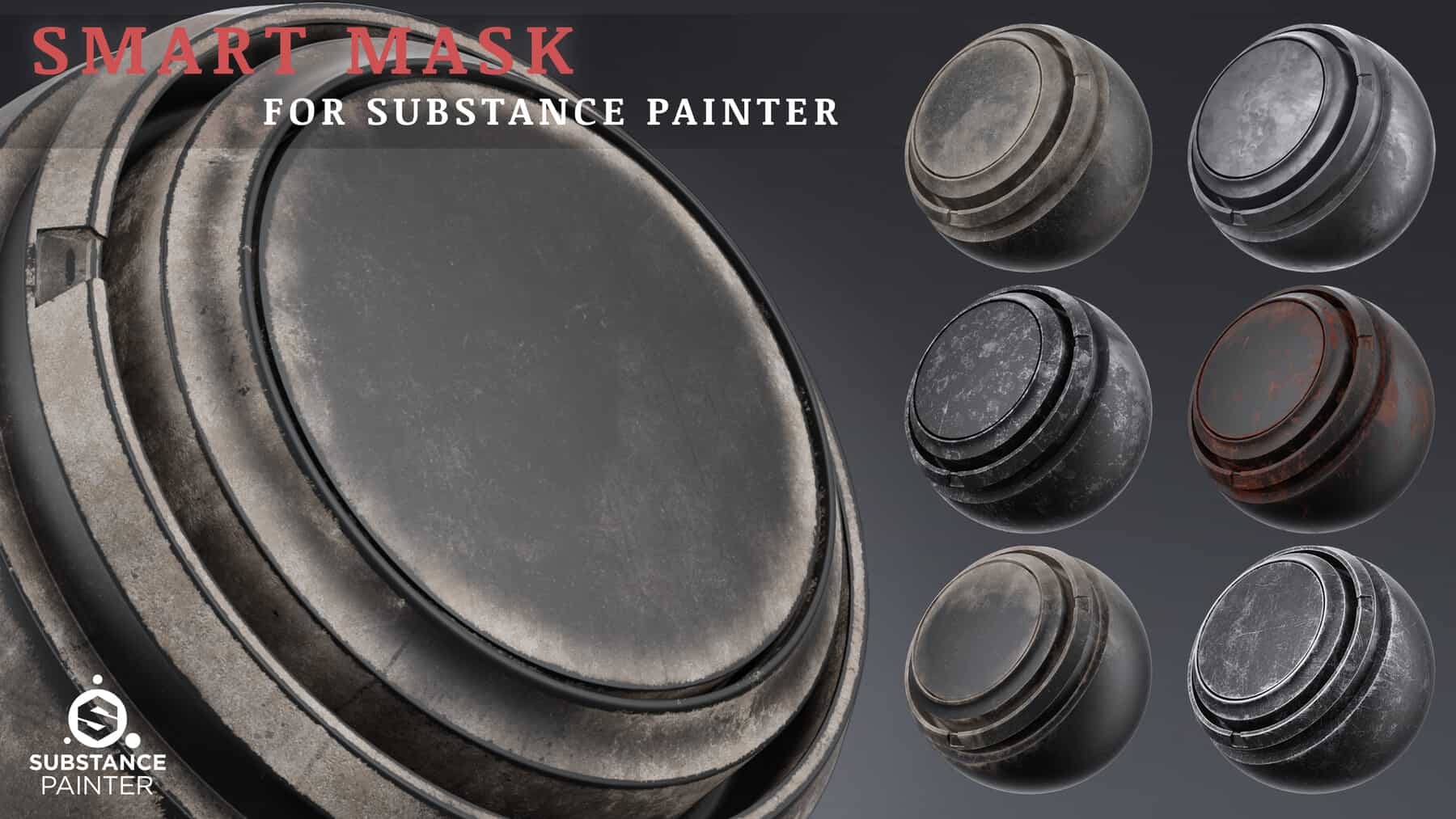 25个智能蒙版-25 Smart Mask For Substance Painter