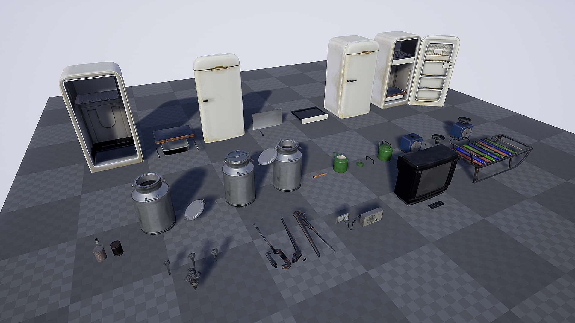 城市老式室内道具包 – Urban Interior Props Pack Vol.2