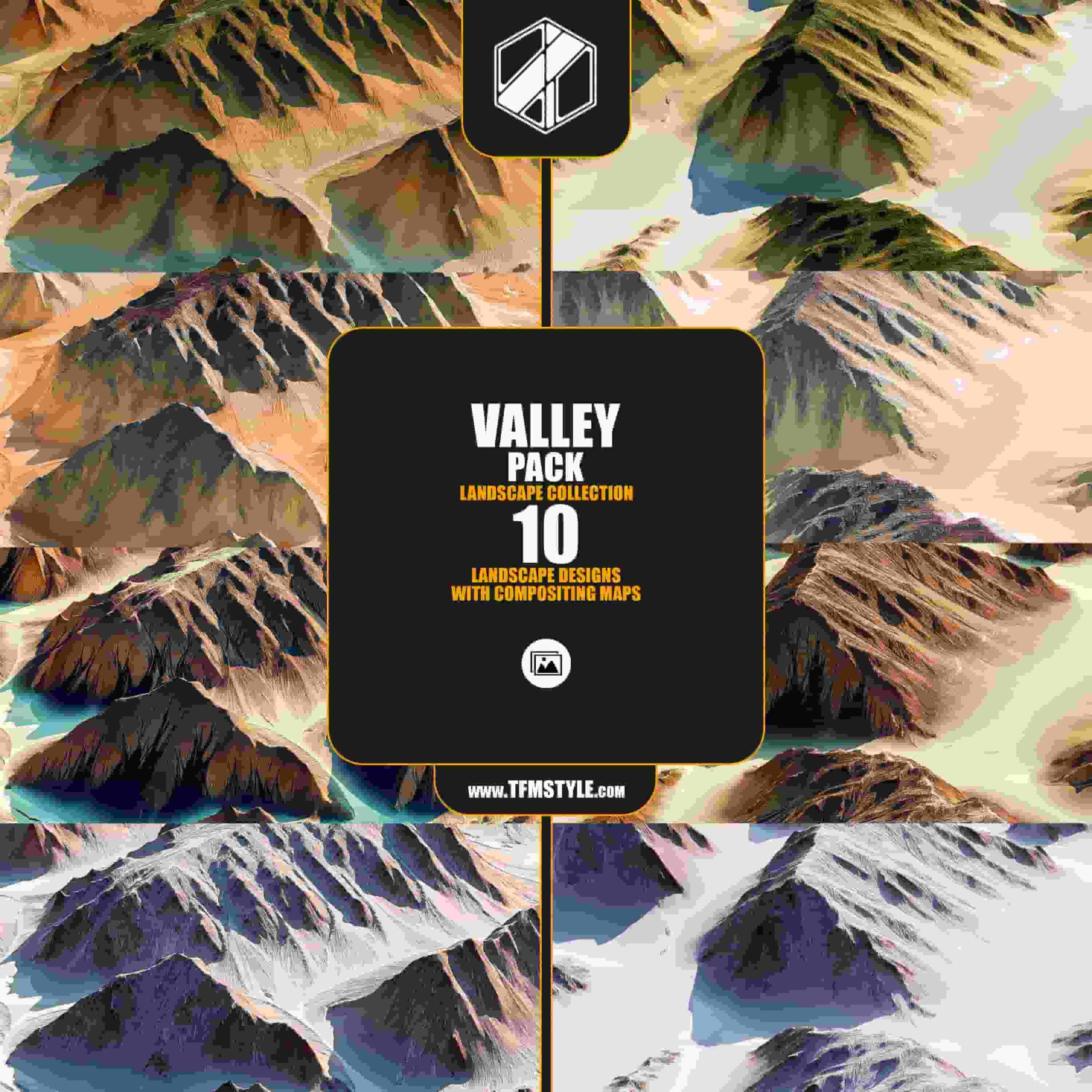 10个山谷景观高清贴图-Landscape Kit – Valley