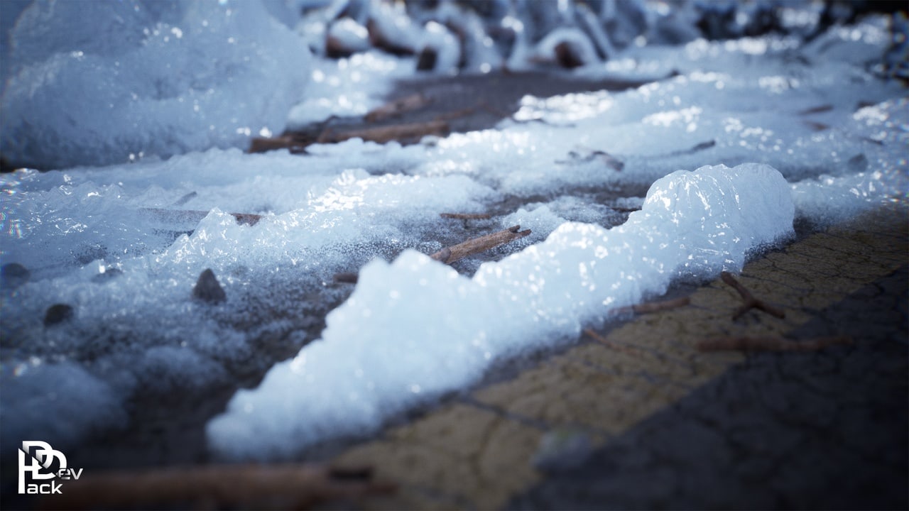 雪材质与模型道具-Snow Material & Props / 80+ Assets