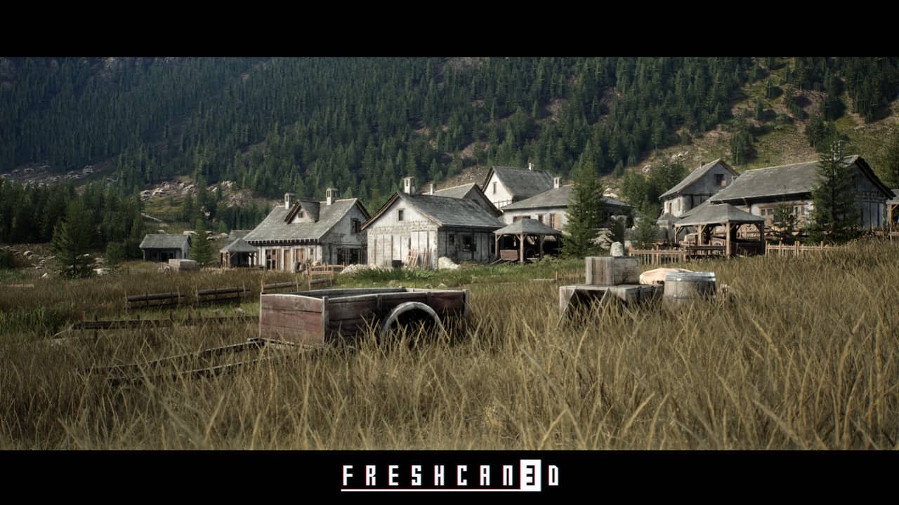 中世纪山林城镇-Mountain Village Environment