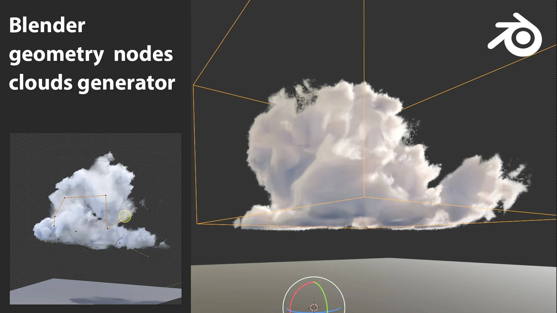 Blender几何节点云效果 – Blender Geo Nodes Clouds