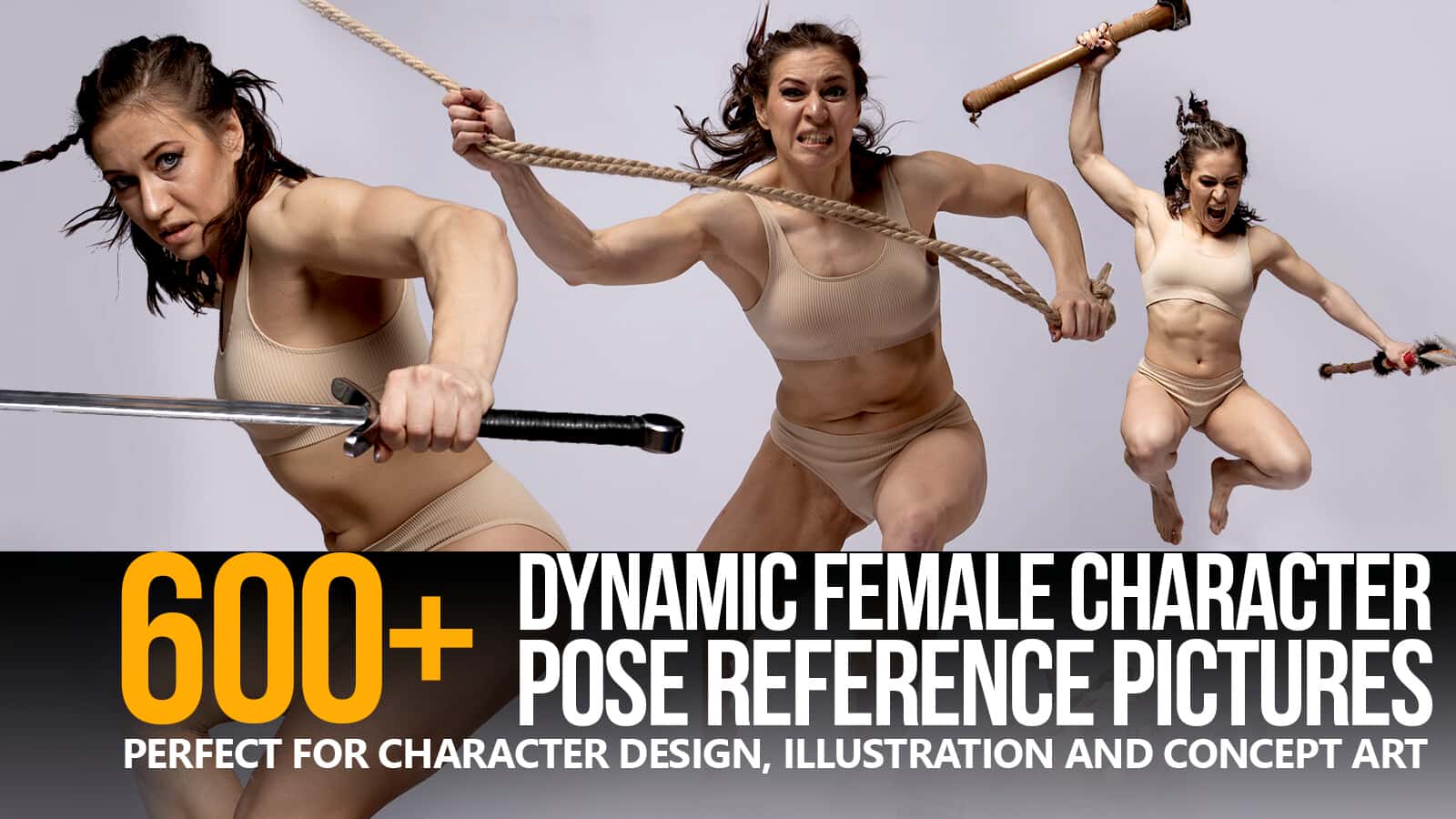 600+ 动态女性角色姿势参考图片 – 600+ Dynamic Female Pose Reference Pictures