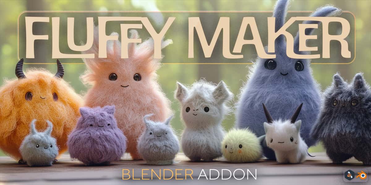 Fluffy Maker v1.0.0 – 在 Blender 中轻松添加真实毛发