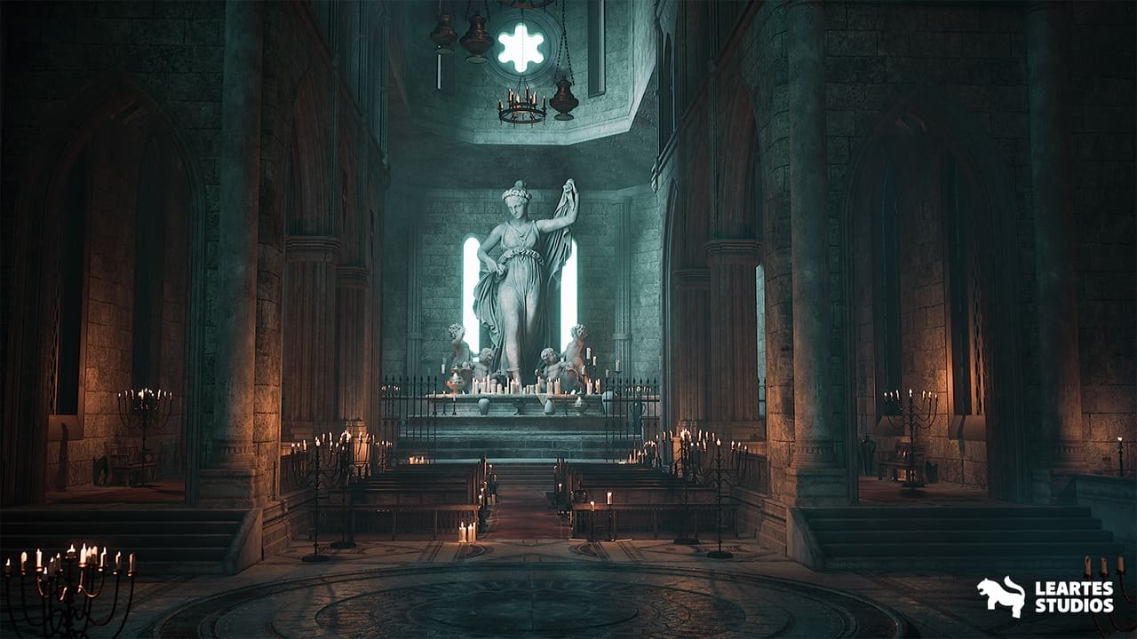 古老大教堂环境（内外部，古老，幻想） – Old Cathedral Environment (Interior + Exterior, Ancient, Fantasy)