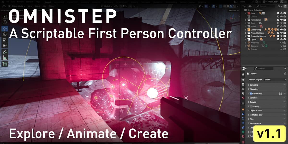 Blender 第一人称控制器 – OmniStep 1.1