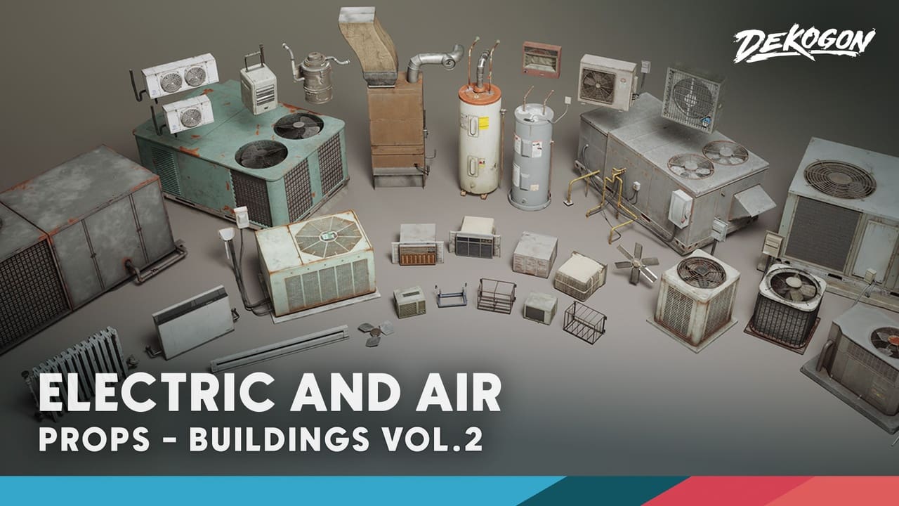 建筑物VOL.2 – 电力与空气（Nanite与低多边形）– Buildings VOL.2 – Electric & Air (Nanite and Low Poly)