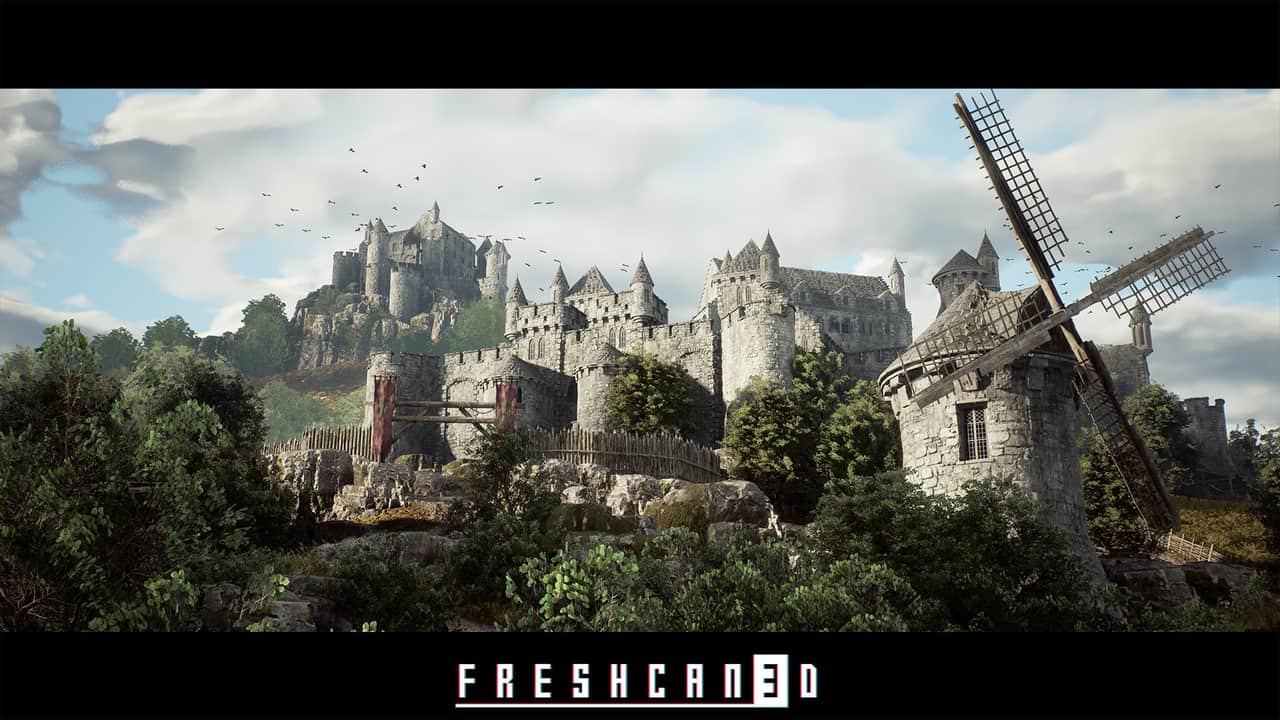 模块化中世纪环境（中世纪城堡、中世纪房屋、中世纪教堂） – Modular Medieval Environment (Medieval Castle, Medieval Houses, Medieval Church)