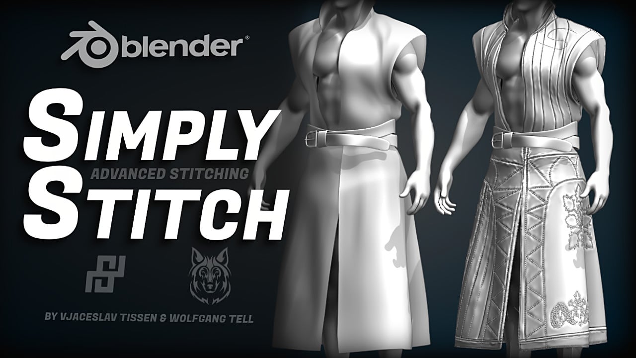 Blender专业缝线插件 – Simply Stitch v1.2