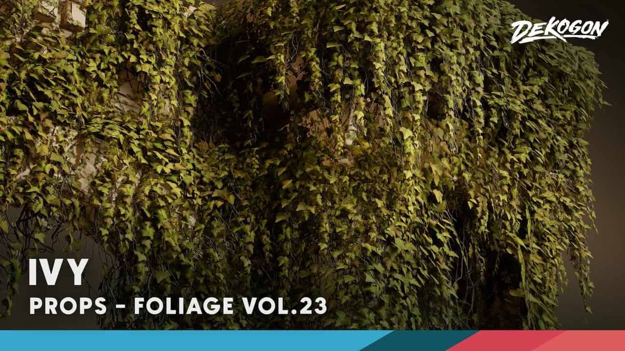 植被 VOL.23 – 常春藤（低多边形） – Foliage VOL.23 – Ivy (Low Poly)