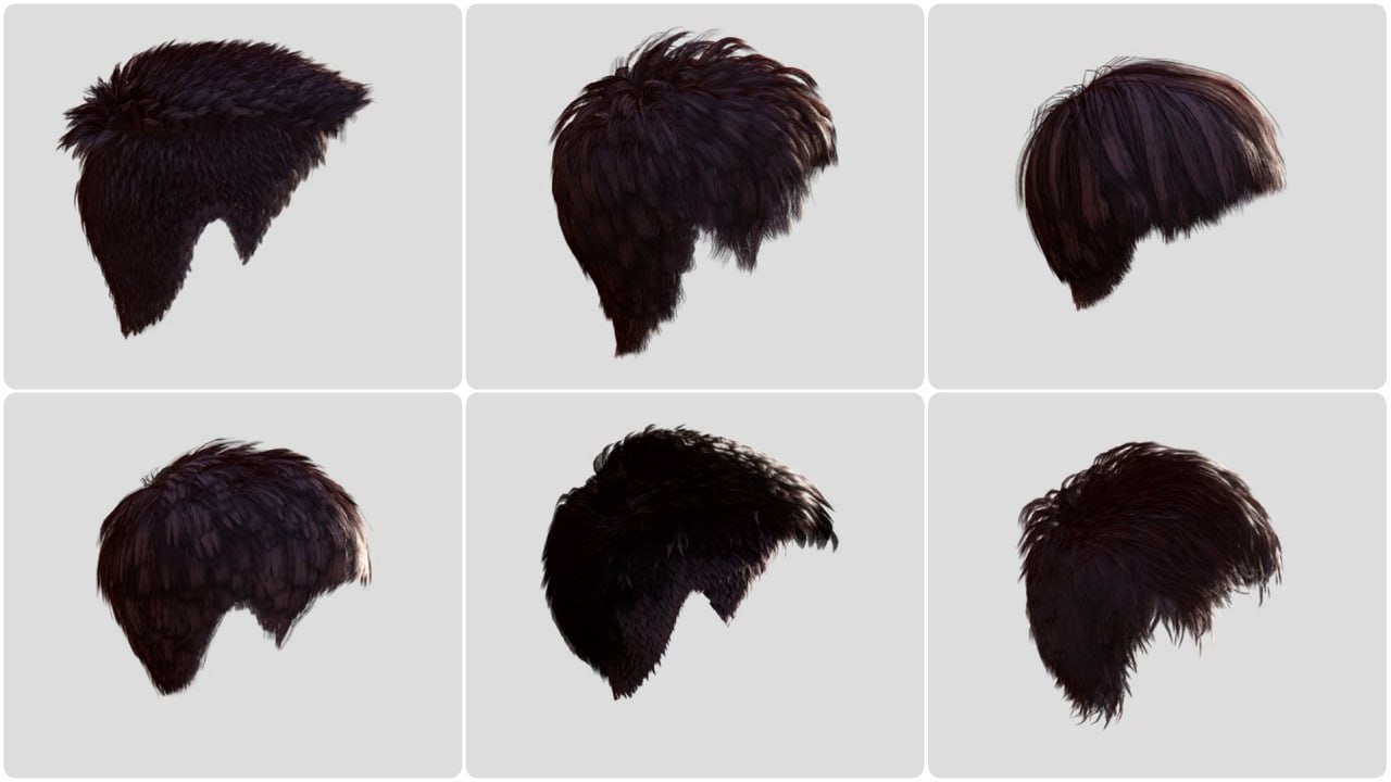 男性发型模型集合-Scanlab Photogrammetry Inc. – Male Hairstyles Collection