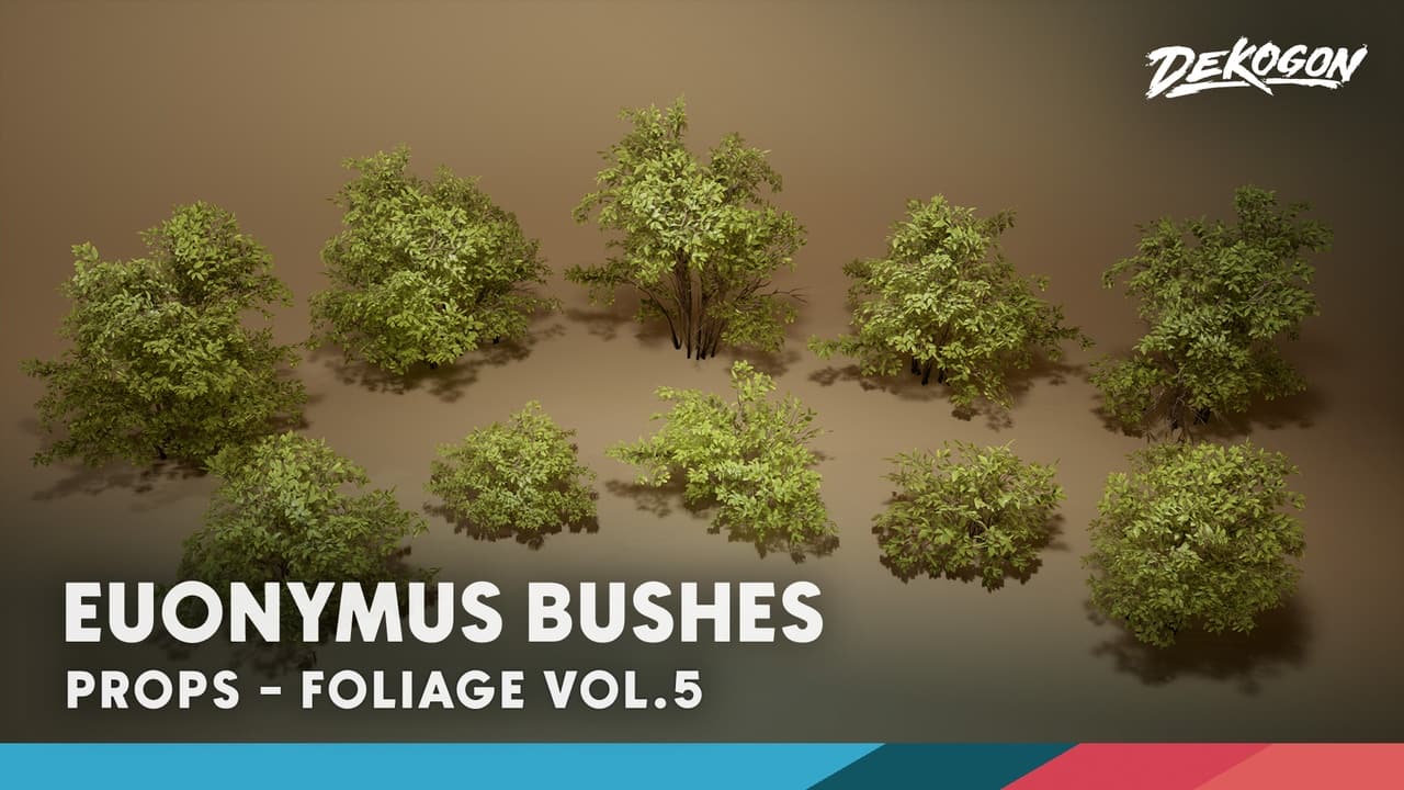 植被 VOL.5 – Euonymus Bushes (Nanite and Low Poly)