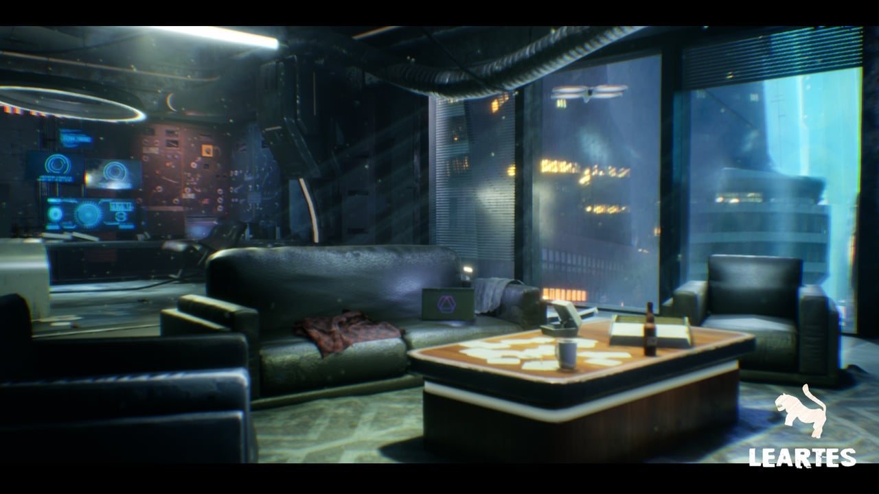 赛博朋克/科幻公寓室内环境 – Cyberpunk / Sci-Fi Apartment Interior Environment