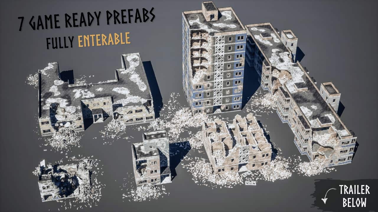 模块化破坏建筑包 – Modular Destroyed Buildings
