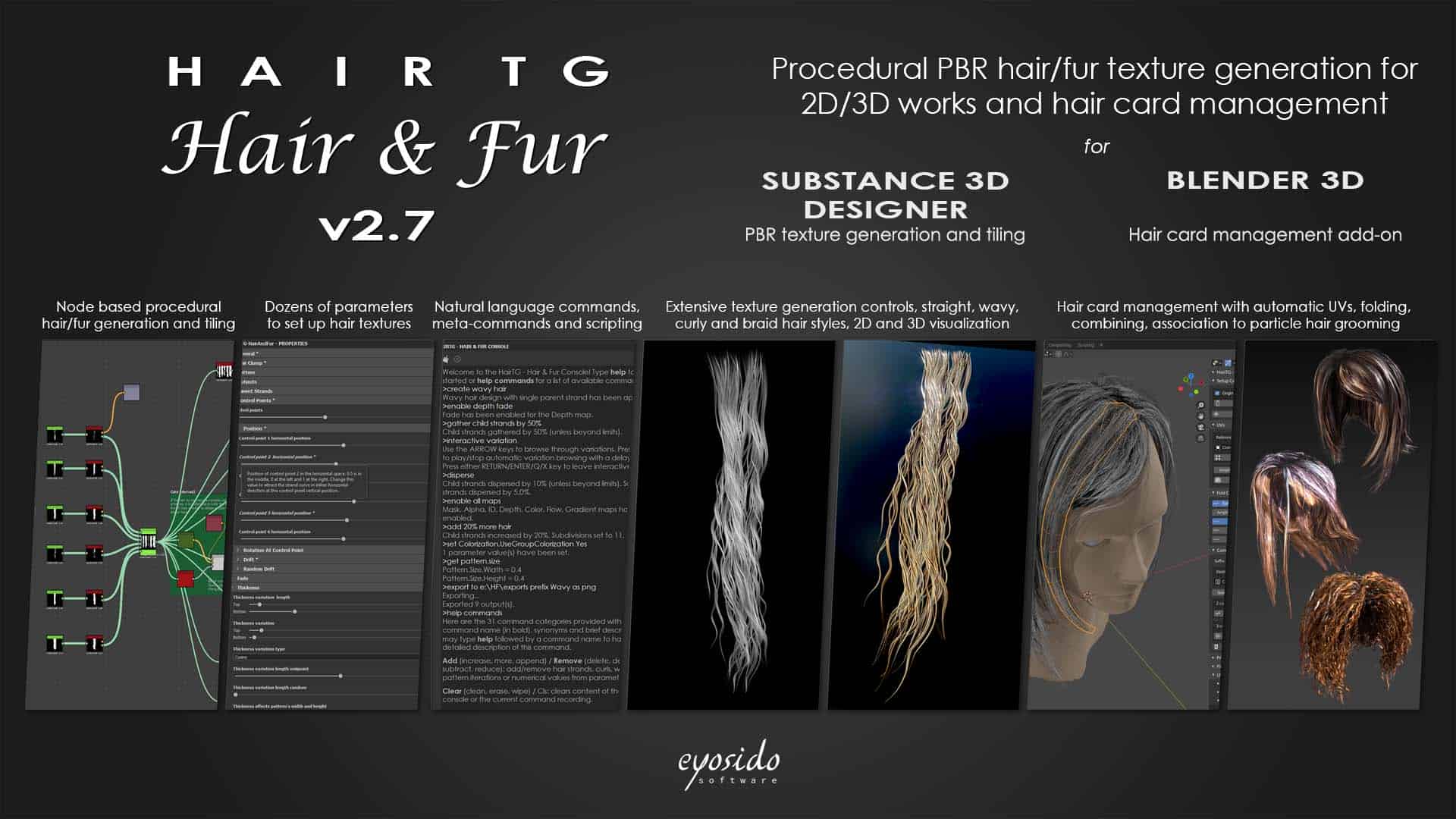 Blender毛发与皮毛生成插件 – HairTG v2.7.2 – Hair & Fur
