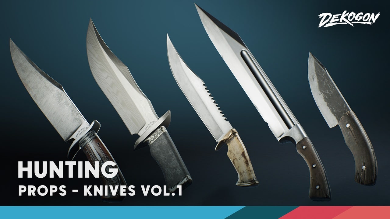 猎刀系列 VOL.1 – Knives VOL.1 – Hunting (4K Textured FPS Tactical Knives)