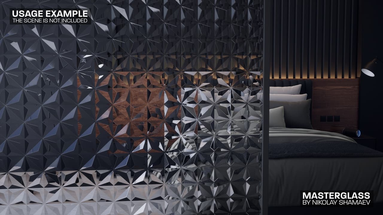 MasterGlass: 逼真凹纹、条纹与磨砂玻璃 – MasterGlass: Realistic fluted, ribbed, and frosted glass