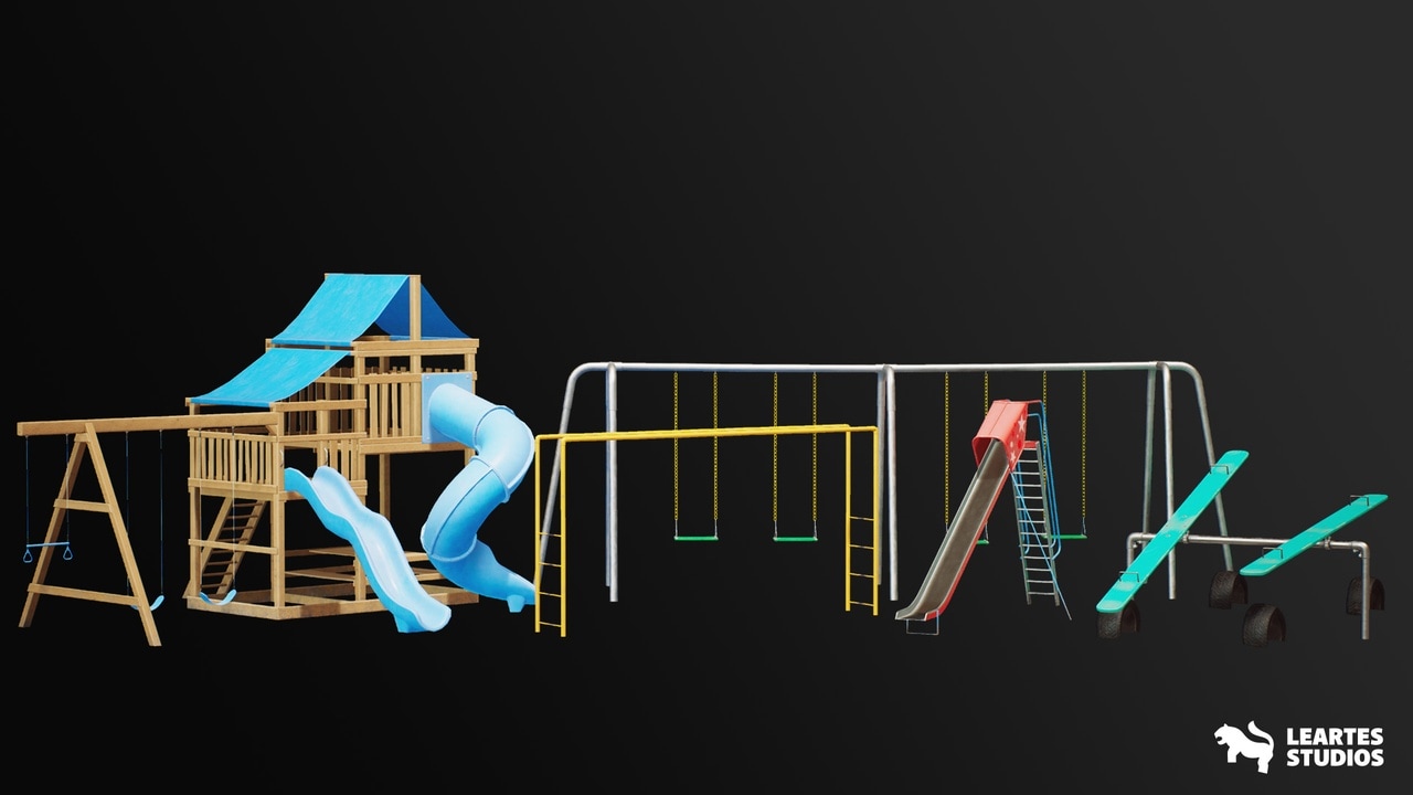 游乐场设备VOL.2 – Playground Equipment VOL.2 (Playground Equipment Swings Slides Climbing 3D)