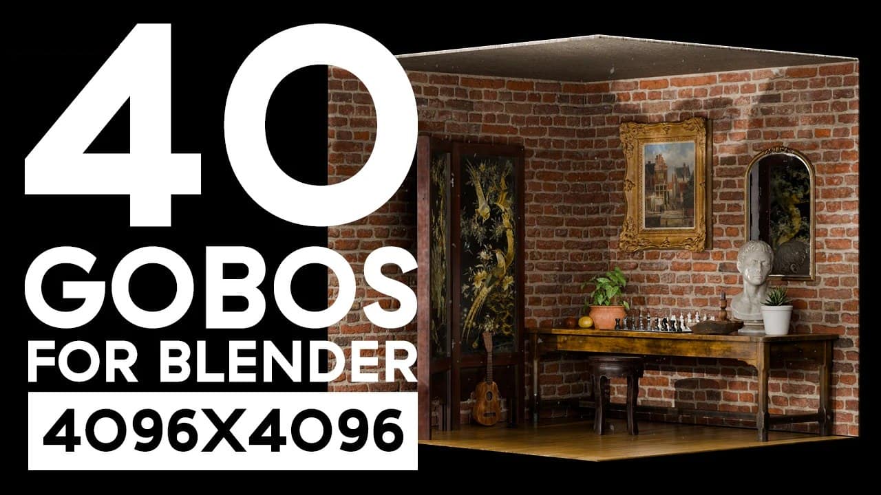 Blender照明贴图包 – 40 Gobo Lights for Blender – Ultimate Lighting Pack