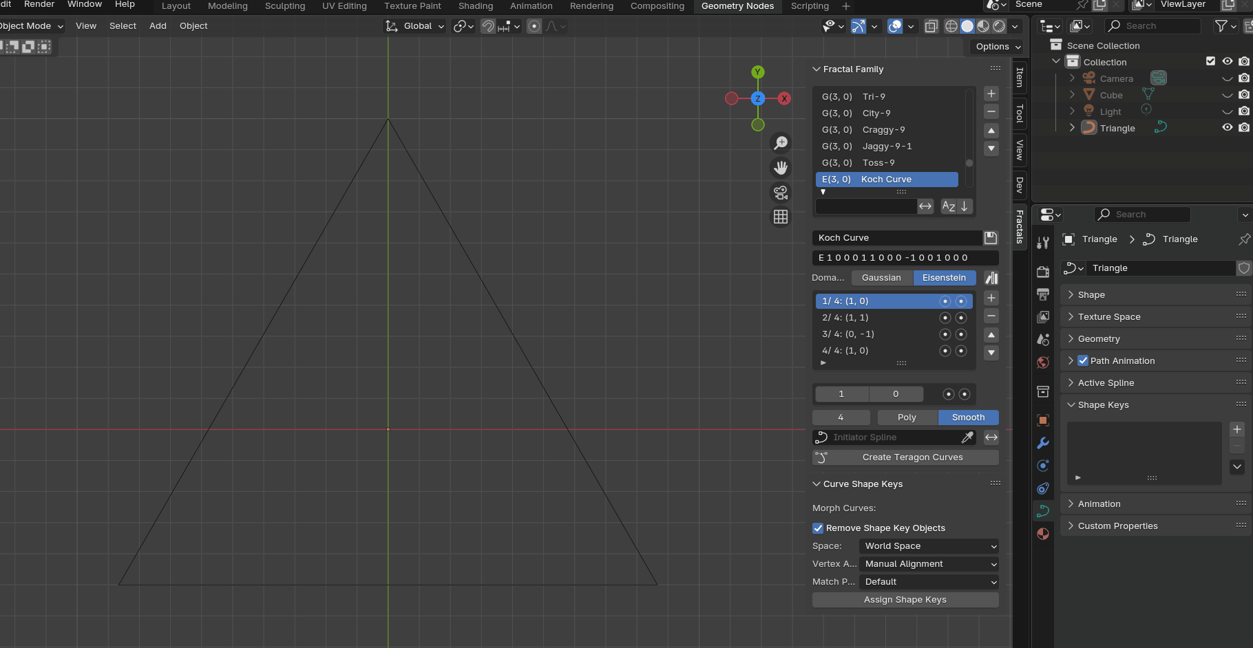 Blender Fractal曲线生成器插件 – Fractal Family v1.0.1