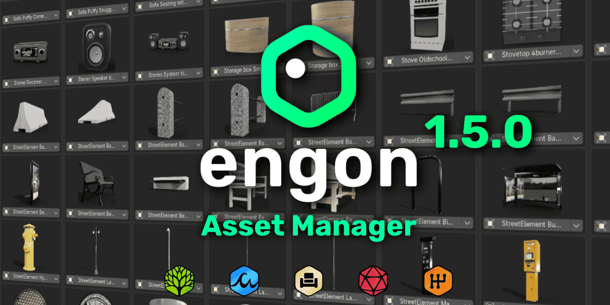 Blender资产浏览器插件 – Engon v1.5.0