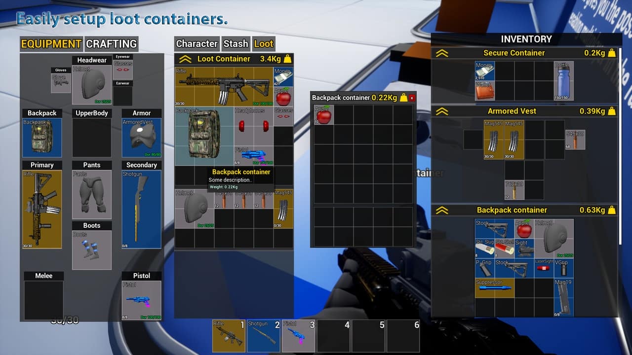 高级拼图式物品栏系统 – Advanced Jigsaw Inventory System