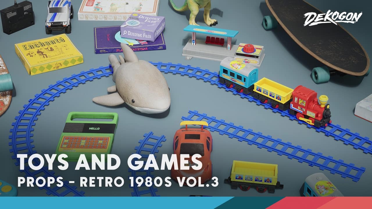 复古80年代 VOL.3 – 玩具 (Nanite 和低多边形) – Retro 80’s VOL.3 – Toys (Nanite and Low Poly)