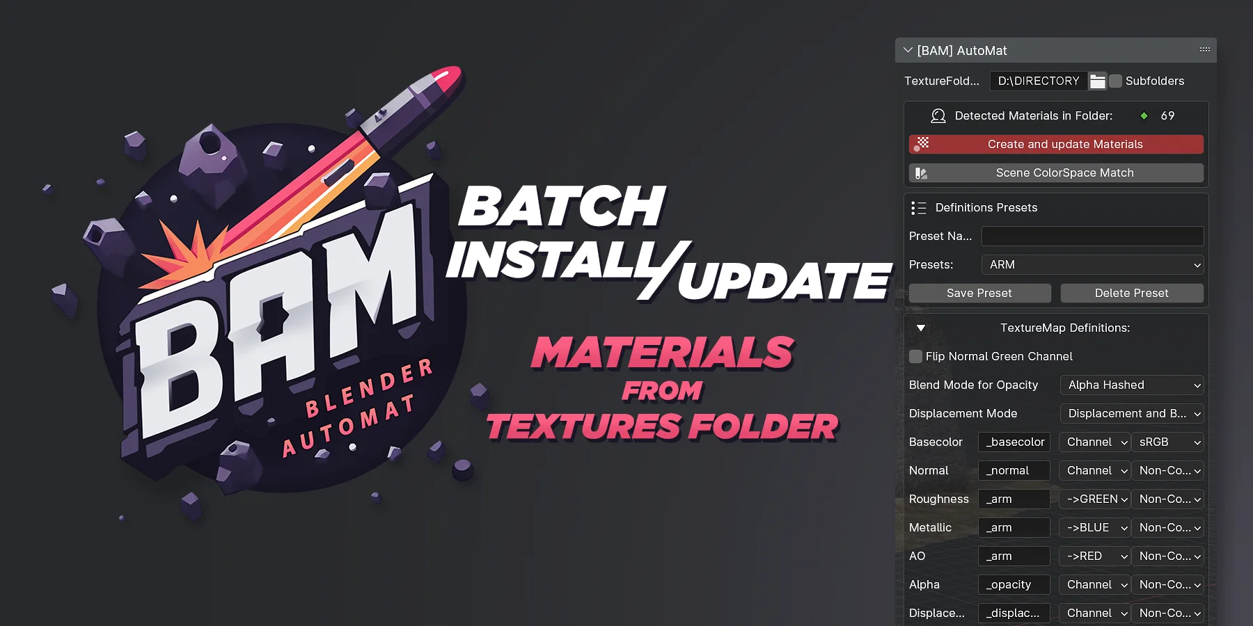Blender自动化材质管理插件 – AutoMat v1.1.2