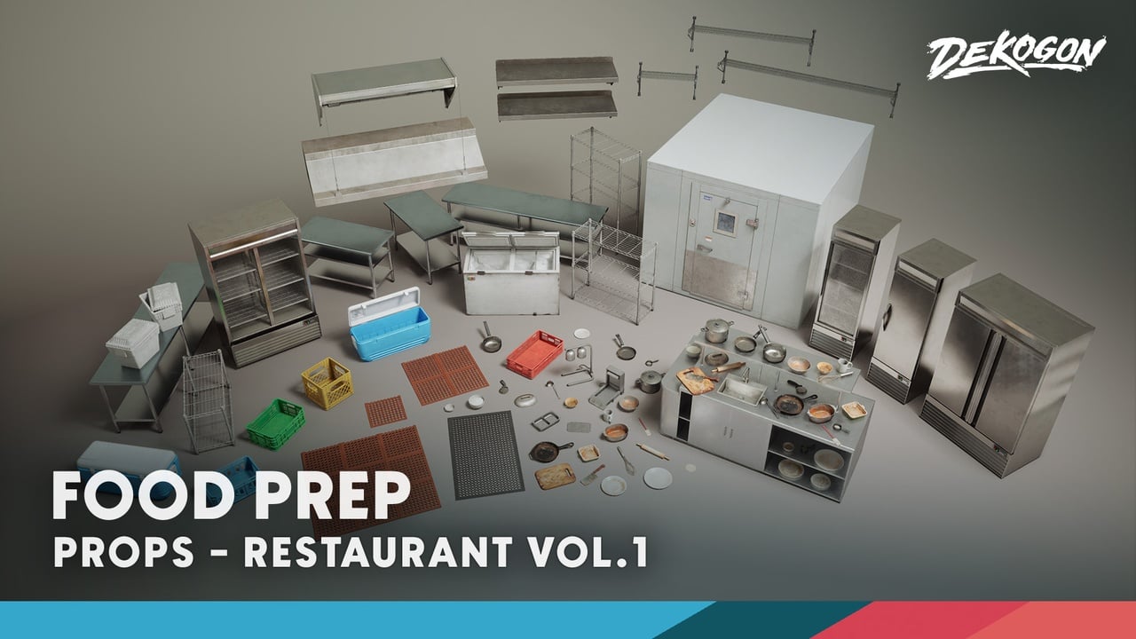餐厅 VOL.1 – 食品准备 (Nanite 和低多边形) – Restaurant VOL.1 – Food Prep (Nanite and Low Poly)