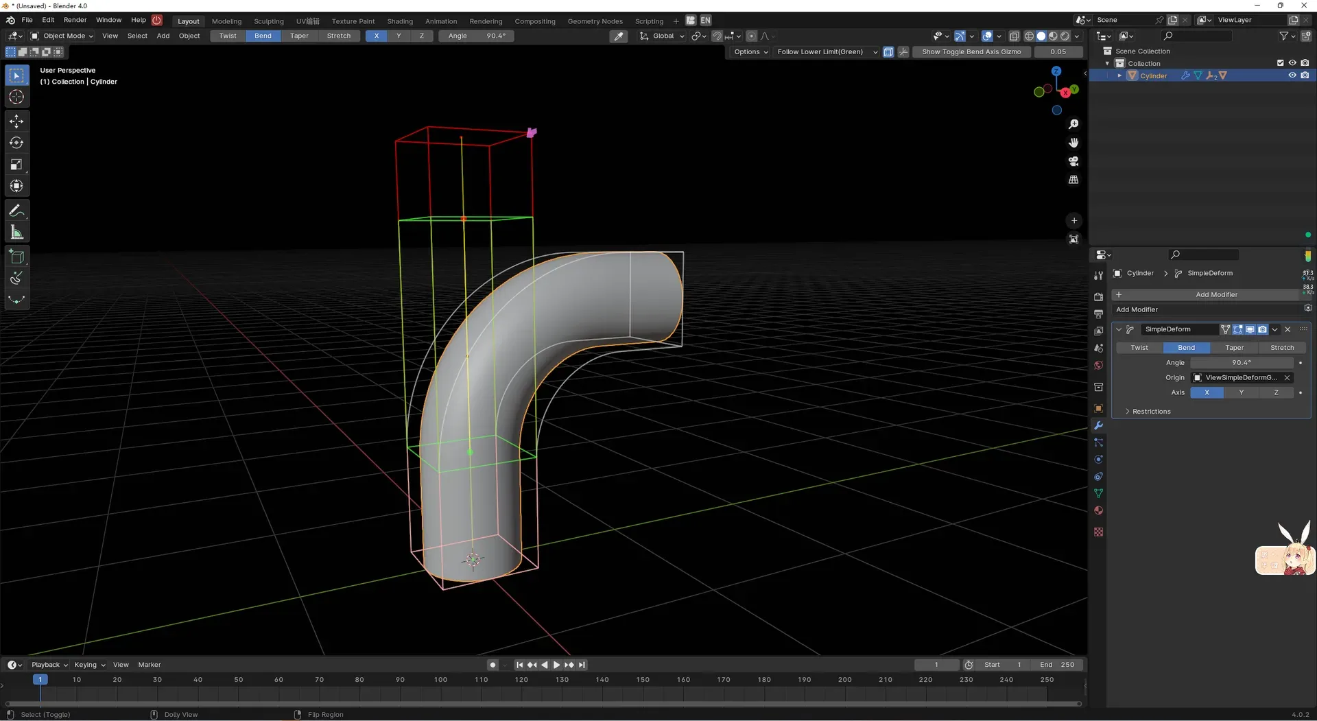 Blender简单变形辅助插件 – Simple Deform Helper v0.2.7