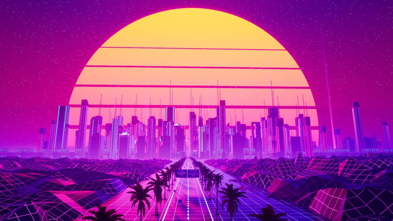 蒸汽波城市套件 – Synthwave City Kit