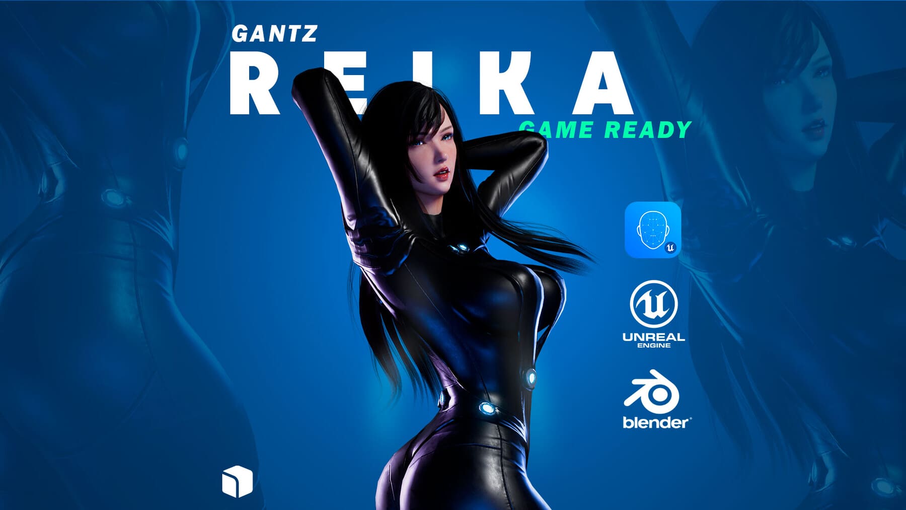 玲香 – Gantz / 3D Blender 模型 – Reika – Gantz / 3D Blender Model