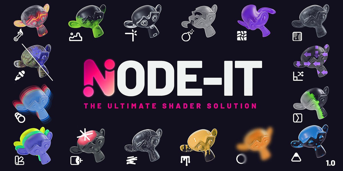 blender节点组高效着色器插件 – Node-It v1.0