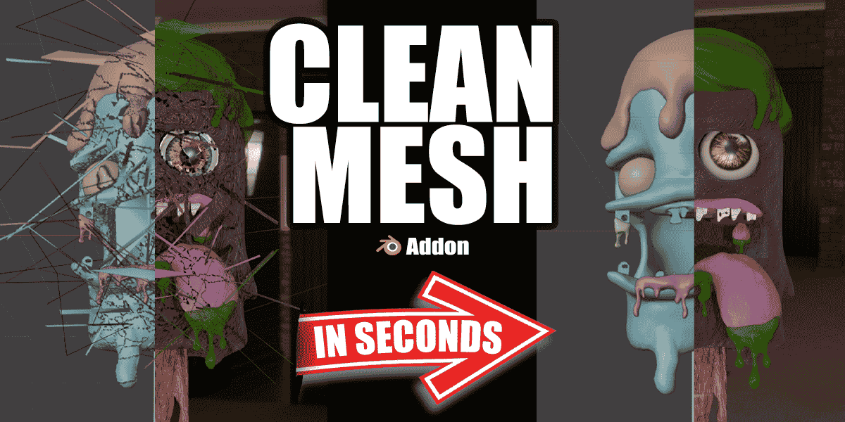 blender网格自动优化清理插件 – Clean Mesh v1.0