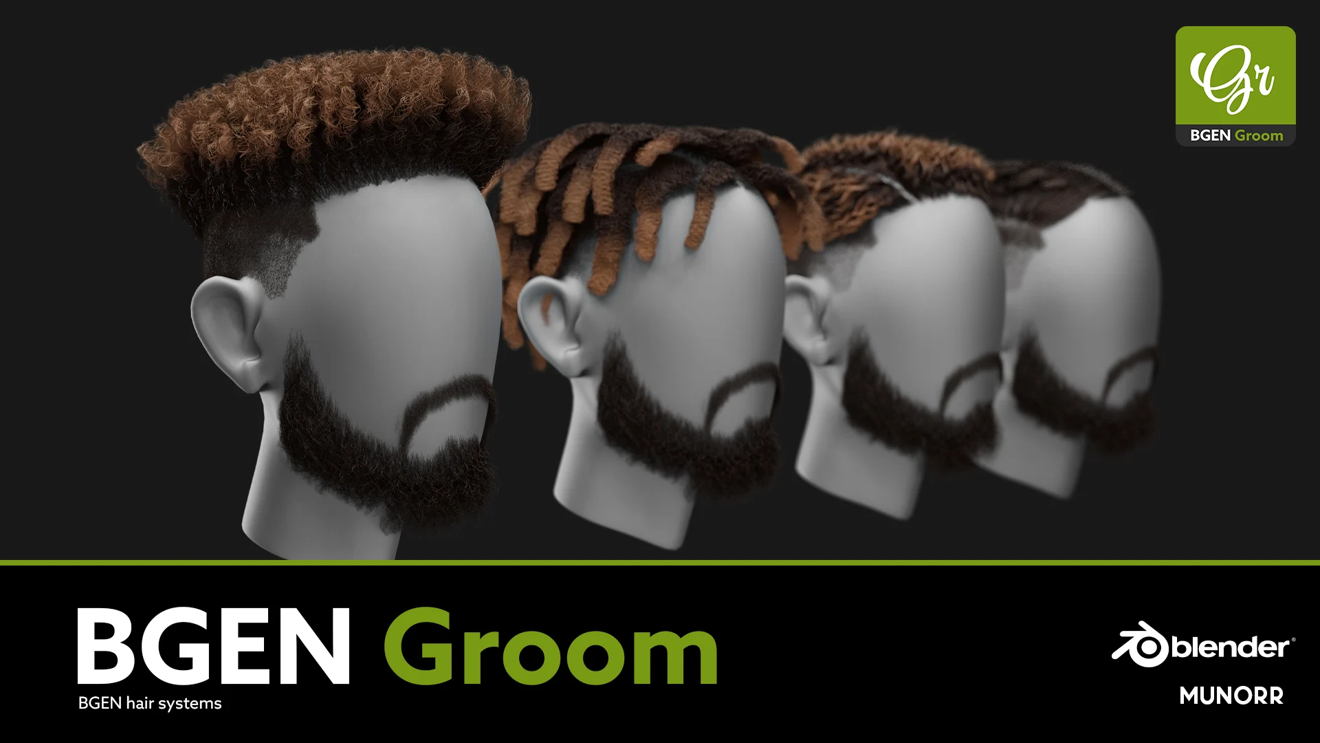 blender几何节点毛发生成插件 – B-GEN Groom