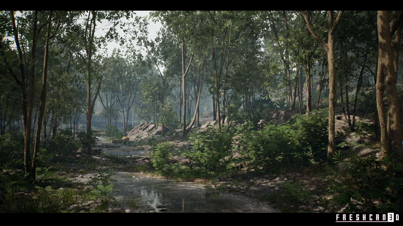 森林环境包（含河畔森林、松树与热带植物） – Forest Environment (Riverside Forest with Pine and Tropical Trees)